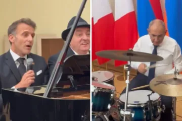 Macron pustio glas: Zapjevao poznatu &scaron;ansonu, armenski premijer se uhvatio bubnjeva