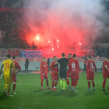 Navijači Zrinjskog pod povećalom nakon scena uoči prve utakmice finala Kupa BiH