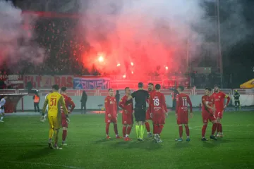 Navijači Zrinjskog pod povećalom nakon scena uoči prve utakmice finala Kupa BiH