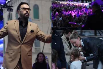 Petar Gra&scaron;o raspjevao Splićane na Rivi: Sve su vjerno pratile Hana i malena Alba