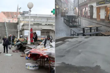 Pogledajte prizore nevremena u Zagrebu: Vjetar razbacao Splavnicu, led plutao po cesti