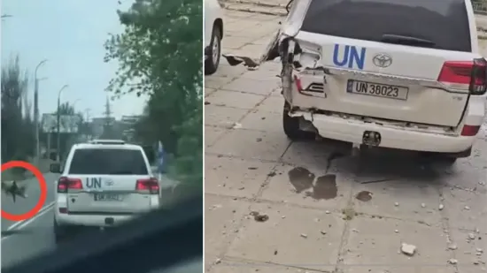 Rusi dronom napali vozila UN-ove humanitarne misije: Snimka zabilježila trenutak udara