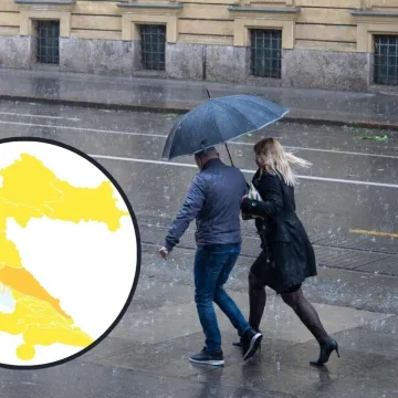 DHMZ upalio alarme za cijelu zemlju, evo gdje bi moglo biti najgore: 'Bit će obilnih pljuskova i grmljavina'