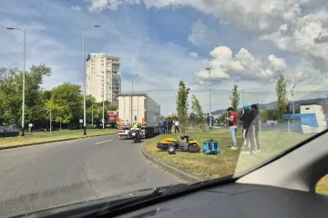 Kamion pokupio dostavljača na motociklu na Branimirovoj!