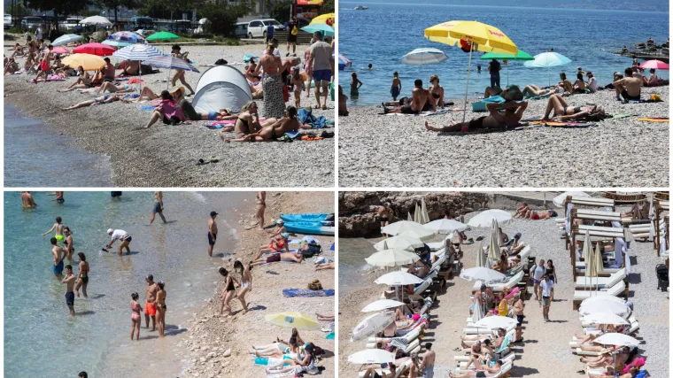Kao da je srpanj! Od Splita do Zadra svi pohrlili po osvježenje: Pogledajte prizore s hrvatskih plaža