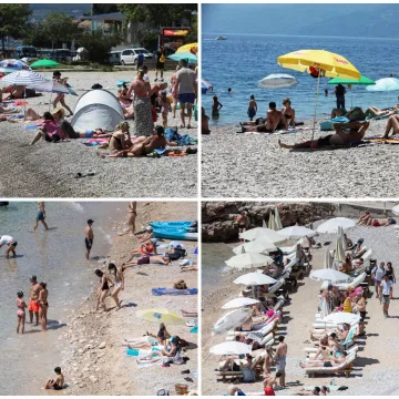 Kao da je srpanj! Od Splita do Zadra svi pohrlili po osvježenje: Pogledajte prizore s hrvatskih plaža