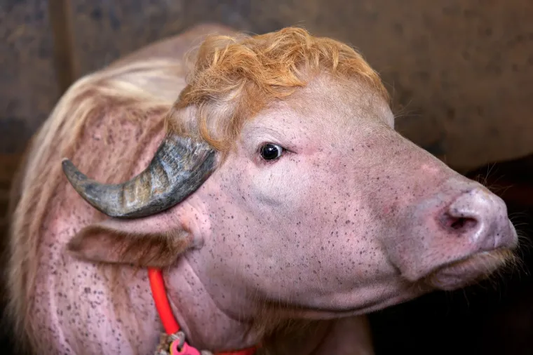 Ovo je albino bik 'Donald Trump' i u zadnji čas je izbjegao klanje na Kurban bajram
