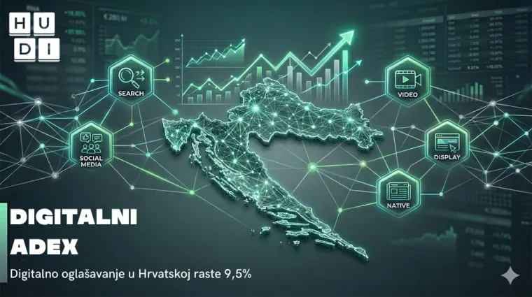 Digitalno ogla&scaron;avanje u Hrvatskoj raste 9,5 posto, ukupno trži&scaron;te vrijedno 372 milijuna eura