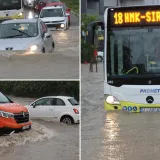 Obilna ki&scaron;a se obru&scaron;ila na Split: Automobili i autobus zaglavili usred vodene bujice