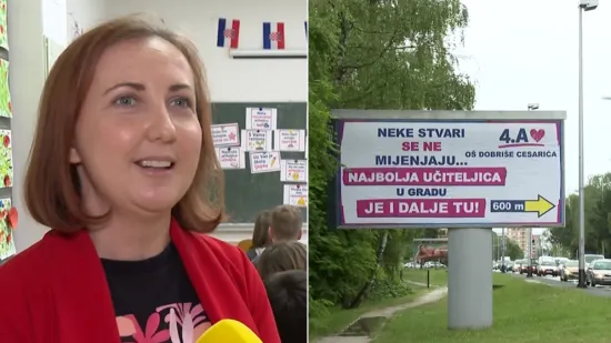 Pogledajte kakav je plakat osvanuo za učiteljicu u Zagrebu: 'Ona posao shvaća kao poziv'