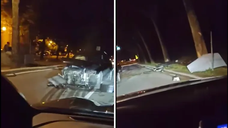 &Scaron;iri se snimka iz Solina: Pijan sletio s ceste i udario u stabla, napuhao je skoro 2 promila