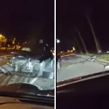 &Scaron;iri se snimka iz Solina: Pijan sletio s ceste i udario u stabla, napuhao je skoro 2 promila