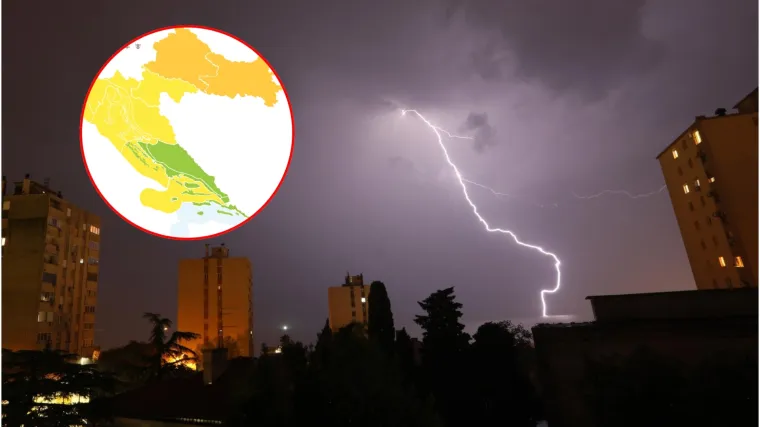 DHMZ poslao upozorenja, evo gdje se očekuju najjači udari nevremena