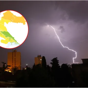 DHMZ poslao upozorenja, evo gdje se očekuju najjači udari nevremena