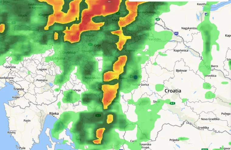 Tuča i grmljavinsko nevrijeme pogodili Hrvatsku, upaljeni meteoalarmi diljem zemlje