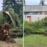 Vjetar odnio krov mrtvačnice, ru&scaron;io stabla: Sve je krenulo oko dva u noći, &scaron;teta se zbraja