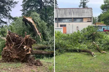 Vjetar odnio krov mrtvačnice, ru&scaron;io stabla: Sve je krenulo oko dva u noći, &scaron;teta se zbraja