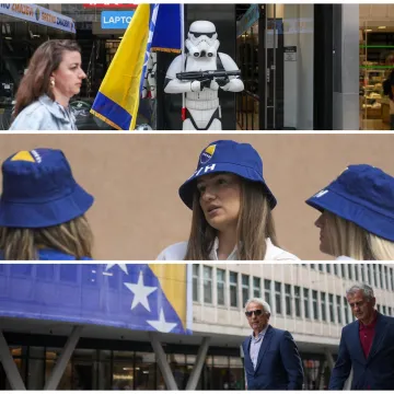 Nezapamćena euforija: Pogledajte kako izgleda Sarajevo na dan utakmice, snimljeno i poznato lice