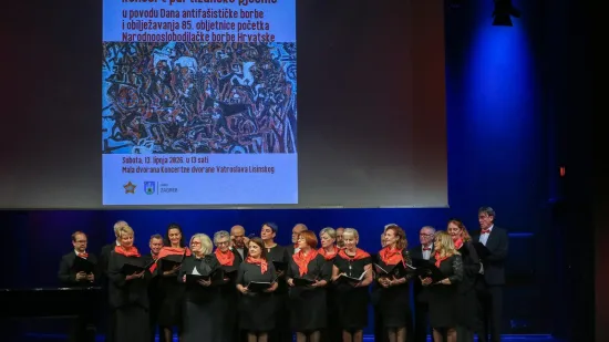 U Lisinskom se pjevale partizanske pjesme, a ispred dvorane pale te&scaron;ke riječi: 'Sram vas bilo!'