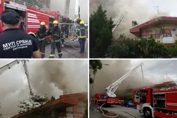 Vatra guta trgovački centar, &scaron;iri se gusti dim: Vatrogasaci se bore s buktinjom