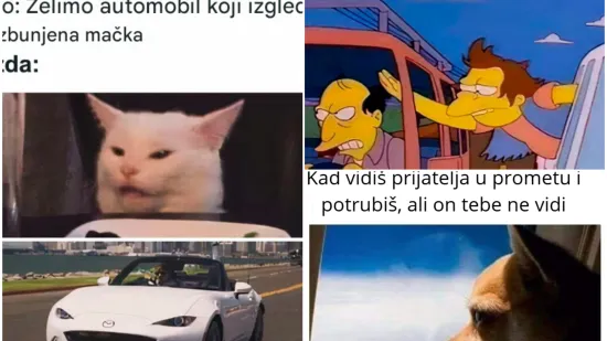 Od prespore vožnje do praznog rezervoara: Ovi prometni memovi nasmijat će vas do suza