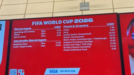 Evo kakve su cijene u Arlingtonu: Voda, pivo i hrana papreno skupi na stadionu