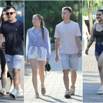 Dok su mnogi tražili predah uz Muru, brineta u bijeloj kombinaciji pro&scaron;etala se kao modnom pistom
