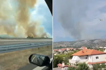 Dva velika požara buknula kod &Scaron;ibenika, na terenu vi&scaron;e od 50 vatrogasaca