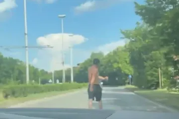Izletio na cestu, vozači u &scaron;oku - blokirao kamion: 'Mislili smo da će skočiti pod auto'