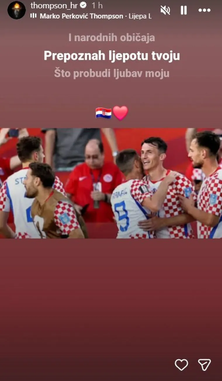 Thompson se među prvima oglasio nakon pobjede Vatrenih: Jednom objavom sve je rekao