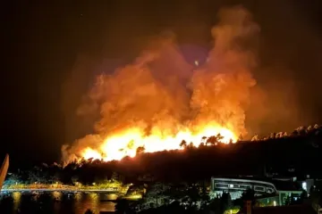 Požar buknuo u noći kod Dubrovnika: Jak vjetar otežavao ga&scaron;enje, objavili fotografije
