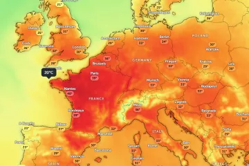 Vi&scaron;e od 100 milijuna ljudi u Europi danas će biti na temperaturama iznad 35 stupnjeva!
