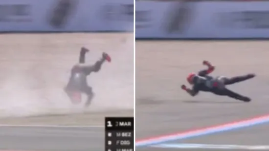 Stra&scaron;an pad pri jurnjavi od 200 km/h: Kandidat za naslov prevrtao se u zraku, pojavila se snimka