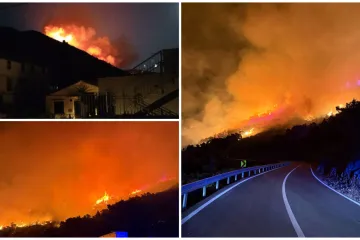 Buknuo požar kraj Komiže! Vatra gutala borovu &scaron;umu i makiju, &scaron;ire se snimke