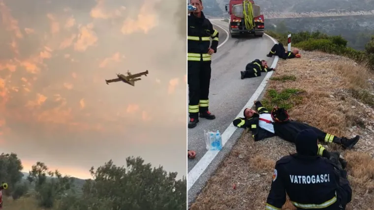 Požar na Visu o&scaron;tetio 3 objekta, zatvorena cesta prema Pod&scaron;pilju: 'Bilo je gadno - stihija, crveno nebo'