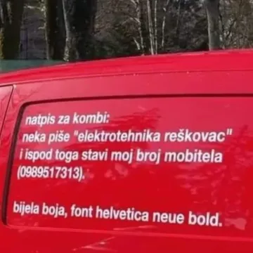 Sjećate se ovog urnebesnog natpisa s kombija? Napokon je otkriveno tko stoji iza njega