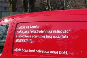 Sjećate se ovog urnebesnog natpisa s kombija? Napokon je otkriveno tko stoji iza njega