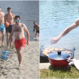 Bez majica na +35: Mu&scaron;karci pokazali preplanula tijela i mi&scaron;iće na plažama i kupali&scaron;tima