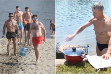 Bez majica na +35: Mu&scaron;karci pokazali preplanula tijela i mi&scaron;iće na plažama i kupali&scaron;tima