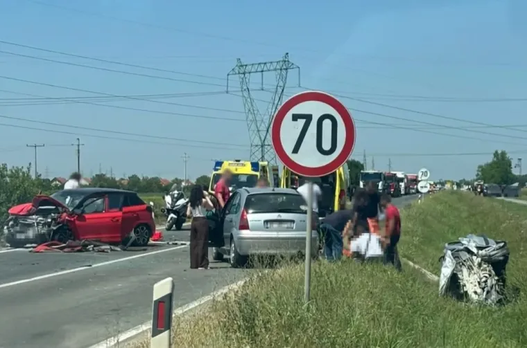 Te&scaron;ka nesreća na istoku zemlje: Sudar vi&scaron;e vozila, ima ozlijeđenih