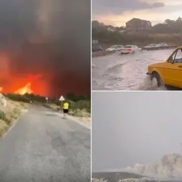 Tuča u Dalmaciji, udar munje izazvao požar: U tri grada sru&scaron;eni temperaturni rekordi