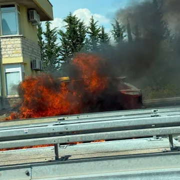Drama na naplatnim kućicama u Zadru: Vatra progutala automobil