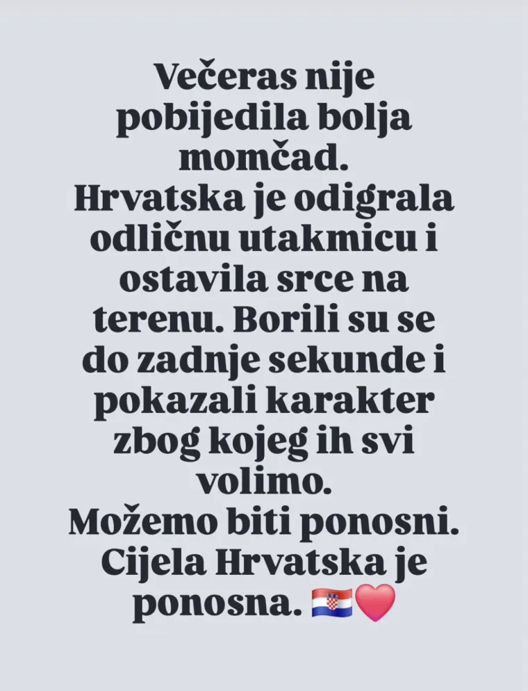 Kristijan Iličić nakon Portugala: 'Nije pobijedila bolja momčad, cijela zemlja je ponosna'