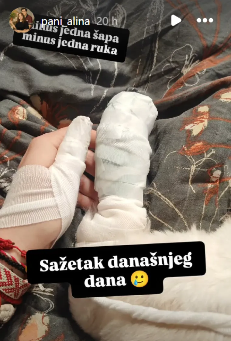 &Scaron;to se dogodilo Alini? Pobjednica 'Života na vagi' pokazala ozlijeđenu ruku, stradao i ljubimac