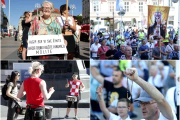 Jedni kleče, drugi bubnjaju! Stigla je ta subota u mjesecu, pogledajte sukob dvije Hrvatske