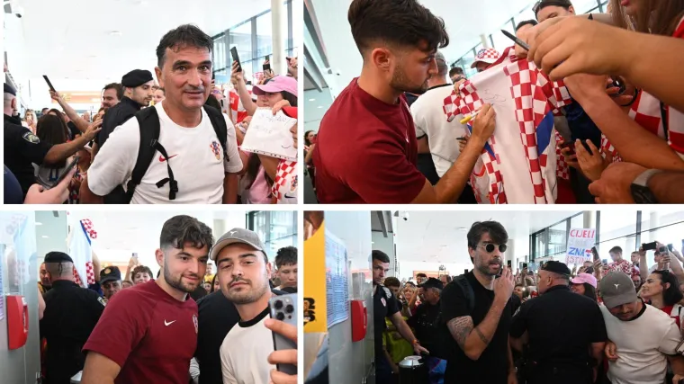Vatreni se vratili u Lijepu na&scaron;u, dočekale ih stotine navijača
