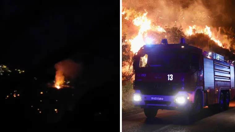 Gori na Hvaru: Vatra guta vinograde, stigla je do dvije vile. Vatrogasci ostaju na požari&scaron;tu cijelu noć