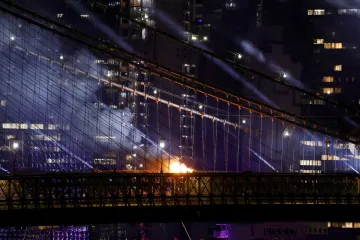 Brooklyn most u plamenu tijekom velike proslave, pojavila se snimka požara