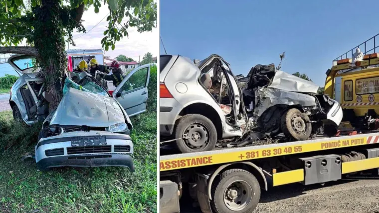 Probudio ih stra&scaron;an prasak: Golf se omotao oko stabla, dvojica mladića poginula na mjestu