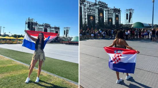 Mia iz 'Gospodina Savr&scaron;enog' bila na Thompsonovom koncertu u Zapre&scaron;iću pa pozirala s hrvatskom zastavom